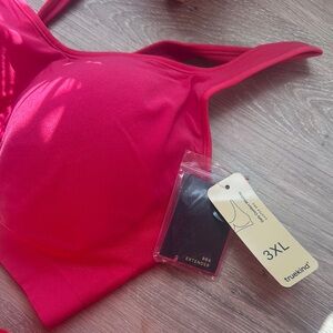 Red Structured Bra with Sleek Fabric